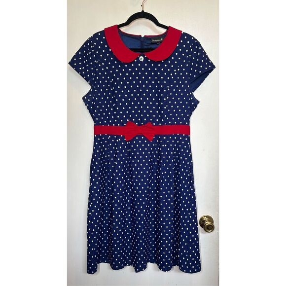 Sourpuss Retro Sailor polka dot dress size XXXL - Picture 14 of 14
